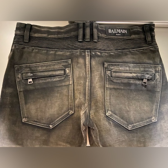 SOLD **** Balmain Biker Jeans Size 32 - Picture 4 of 4